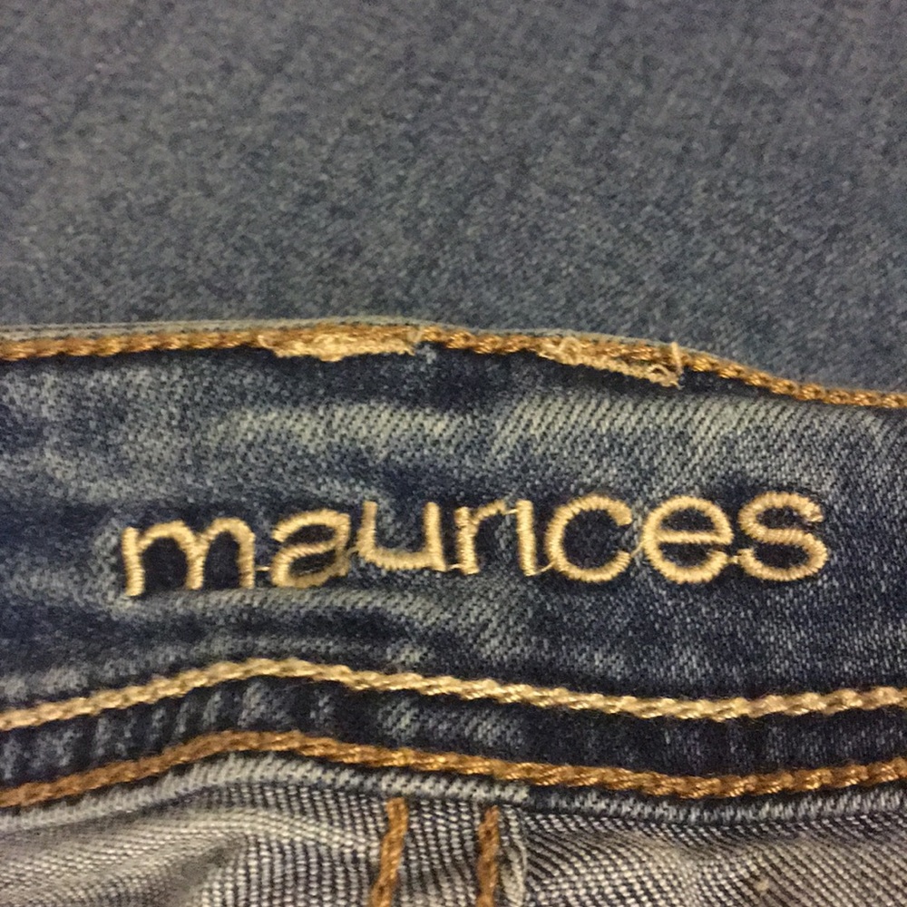 Maurice’s skinny, deconstructed jeans